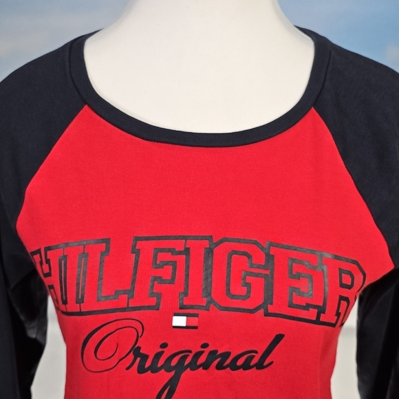 TOMMY HILFIGER | 100% COTTON CREW NECK QUARTER SLEEVE CASUAL SHIRT DRESS - Picture 10 of 16